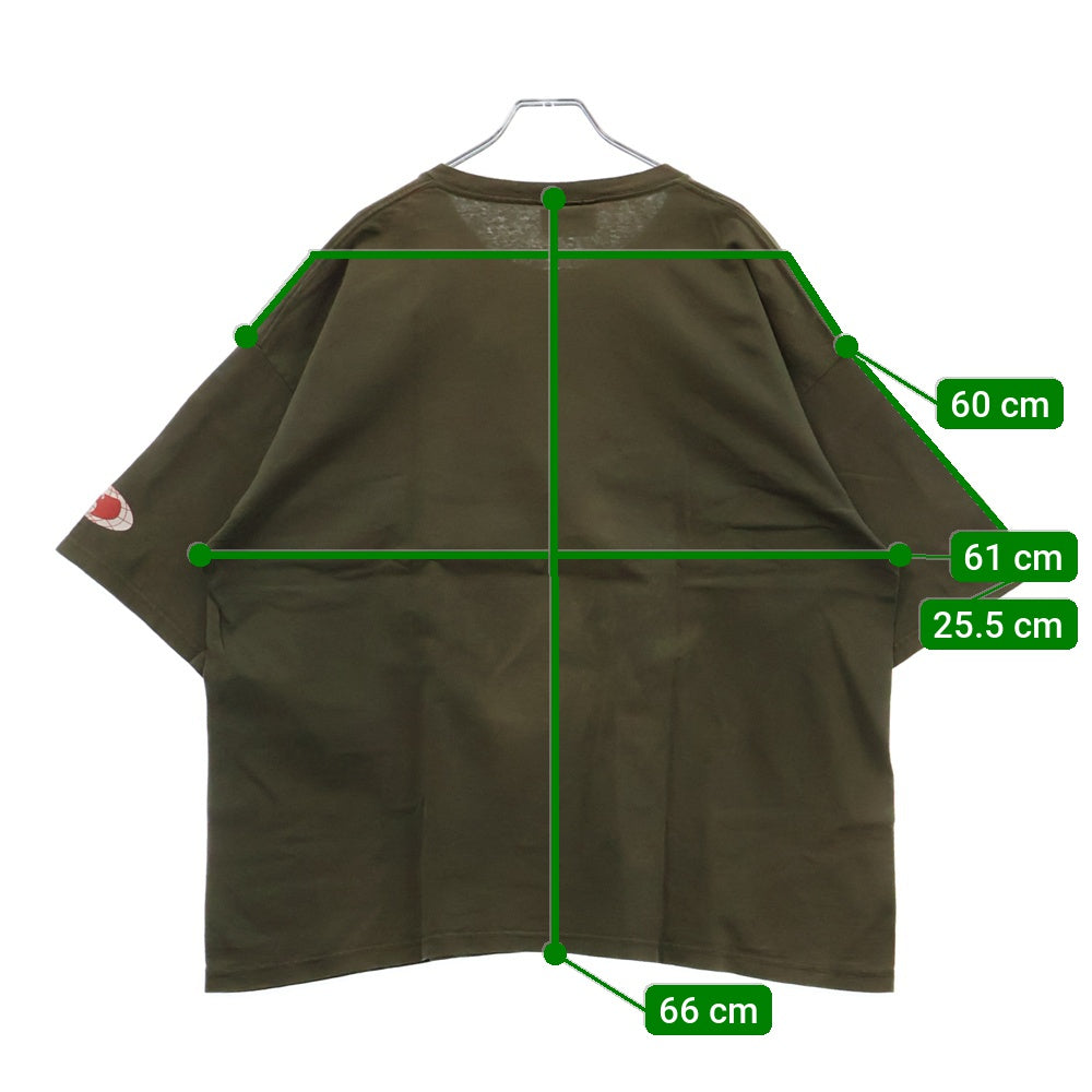 VINTAGE(ヴィンテージ) 90s WU WEAR JEANS CO ウータン ウェア フロントプリント Tシャツ 半袖カットソー カーキ