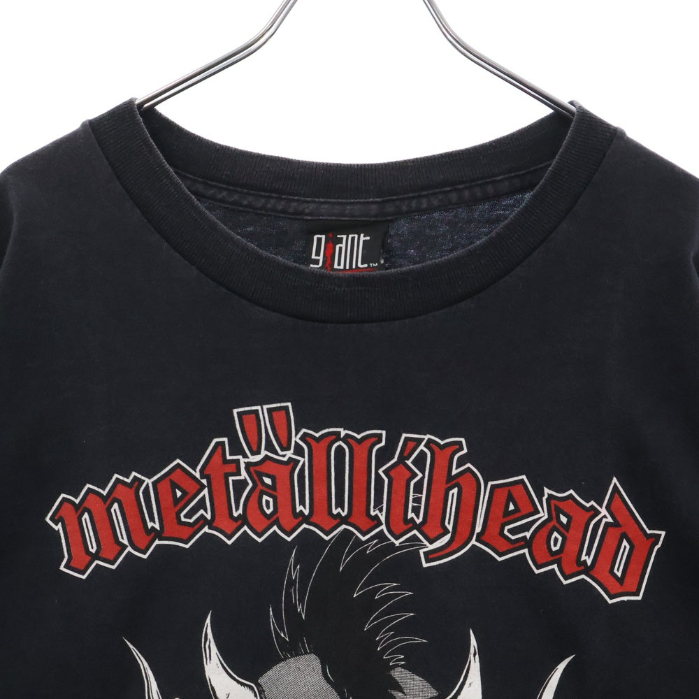 VINTAGE(ヴィンテージ) 90s METALLIHEAD LIVING TO WIN METALLICA CLUB 両面プリント Tシャツ 半袖カットソー ブラック