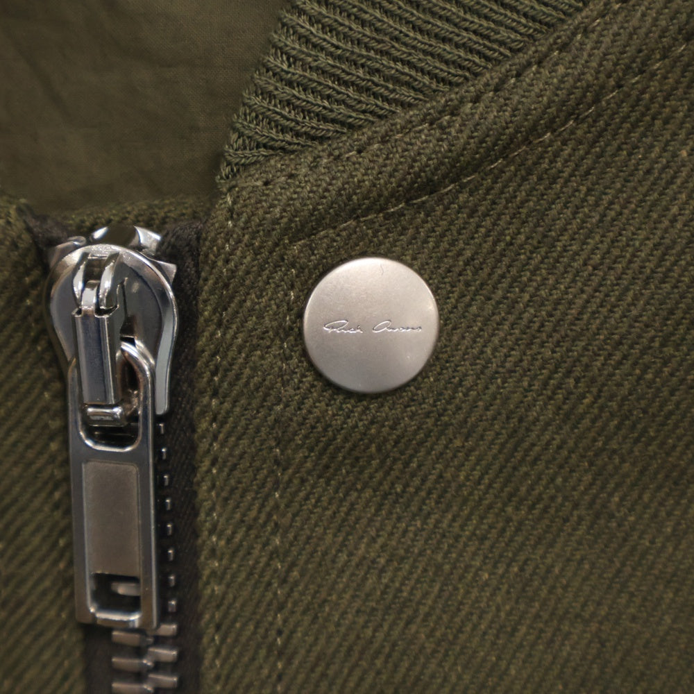 Rick Owens(リックオウエンス) 24SS RL01D3794-CTW HEADON FLIGHT ジップ装飾ジャケット アウター カーキ