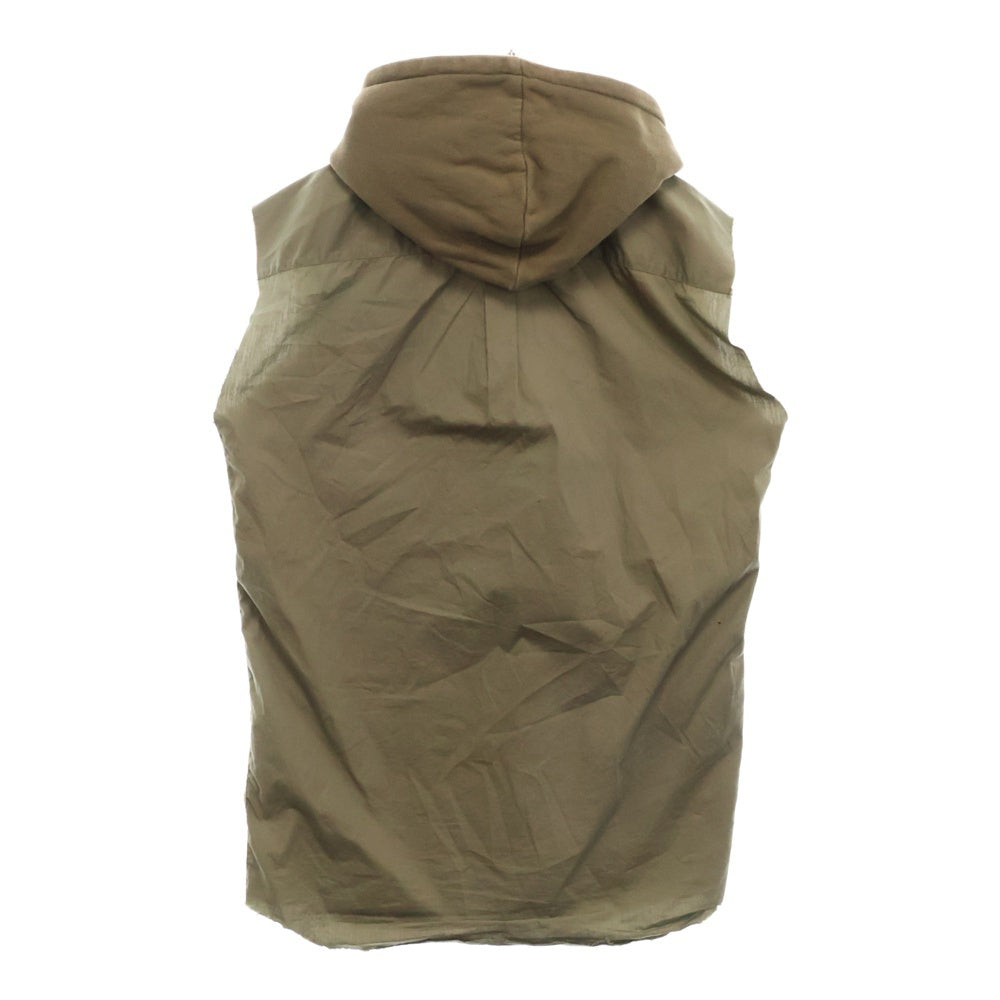 RAF SIMONS(ラフシモンズ) 05AW Poltergeist期 ARCHIVE パッチワーク フード付きカットオフシャツ カーキ アーカイブ