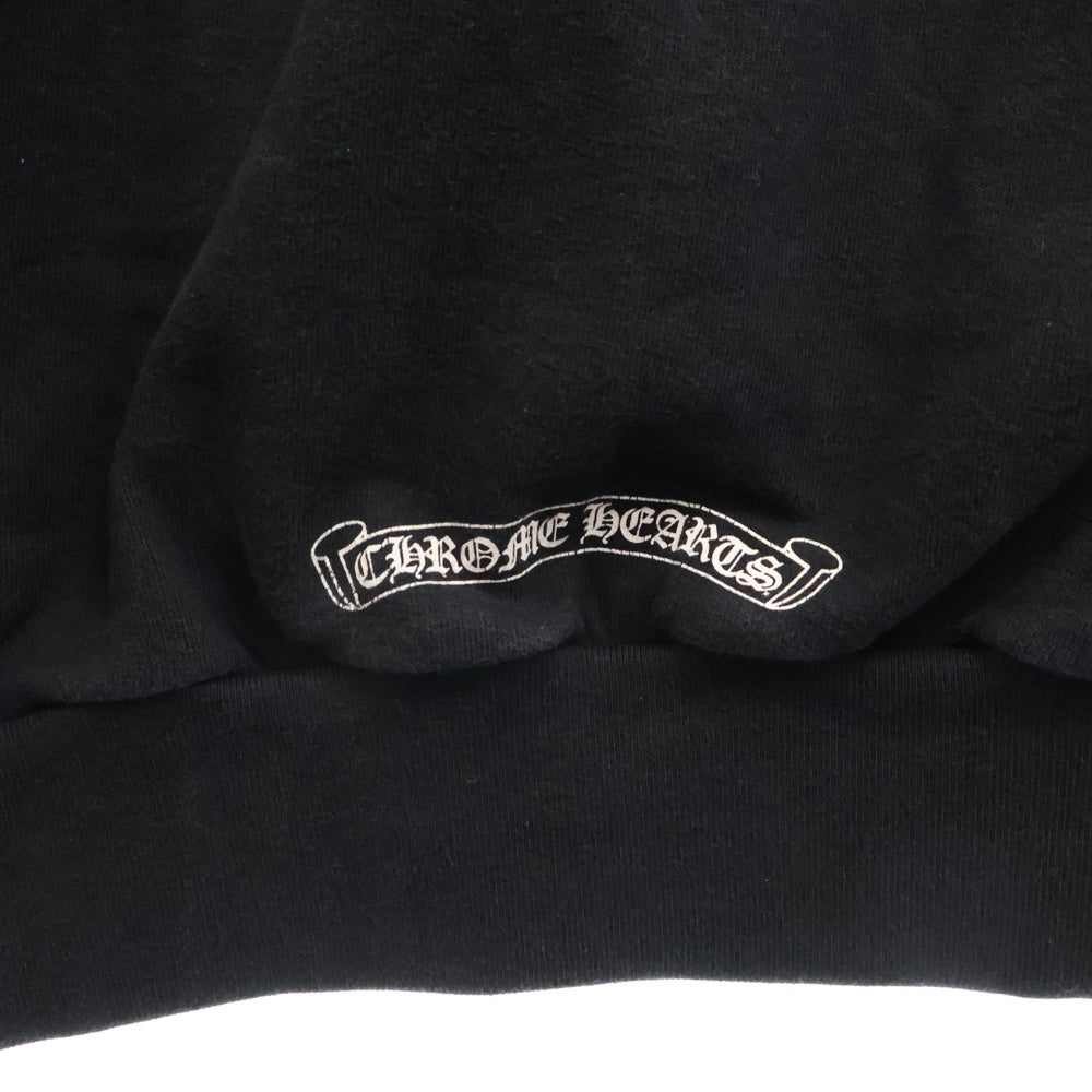 CHROME HEARTS(クロムハーツ) VERTICAL ARM LOGO HOODIE バーティカル アーム ロゴ フーディ プルオーバー スウェット パーカー ブラック