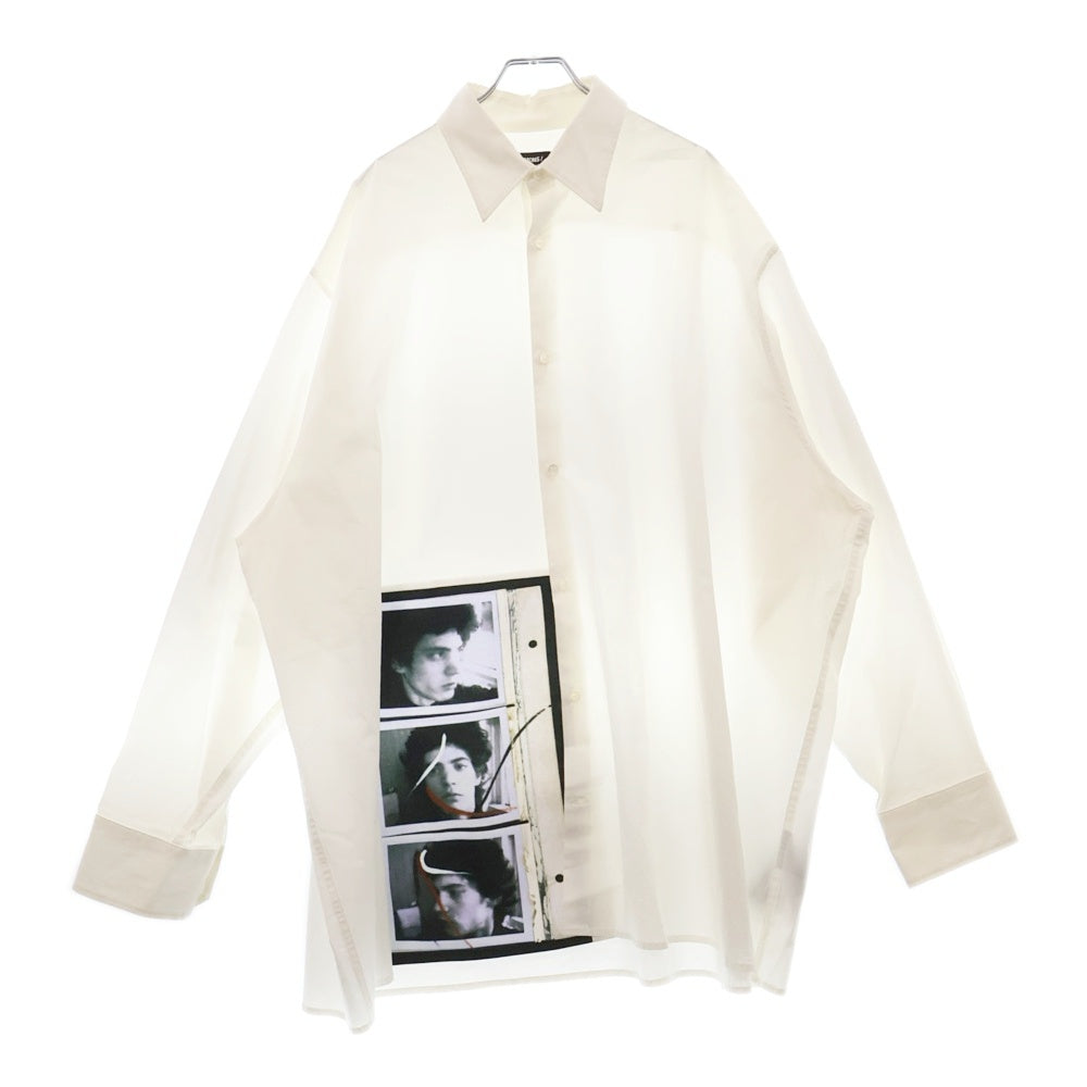 RAF SIMONS(ラフシモンズ) 17SS×ROBERT MAPPLETHORPE OVERSIZED SHIRT UNTITLED 1972 オーバーサイズ長袖シャツ ホワイト 171-208