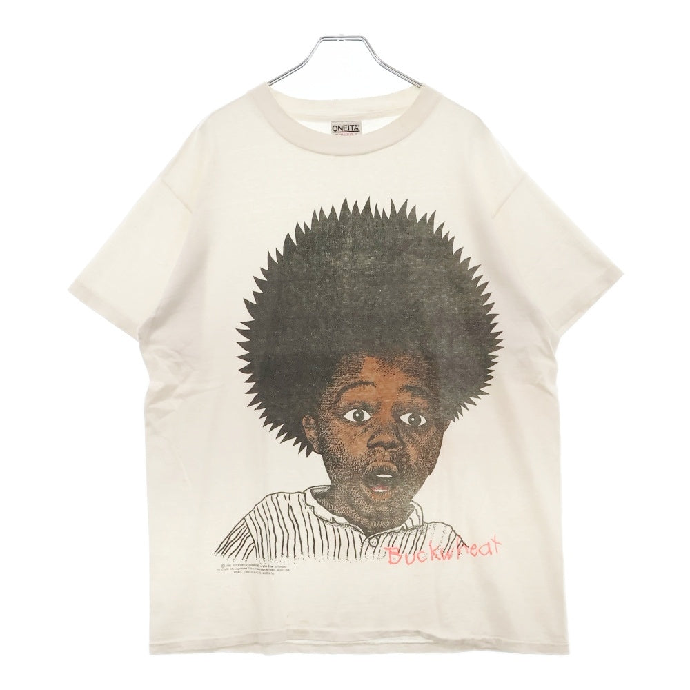 VINTAGE(ヴィンテージ) 90s BUCKWHEAT バックウィート フロント プリント Tシャツ 半袖カットソー ホワイト