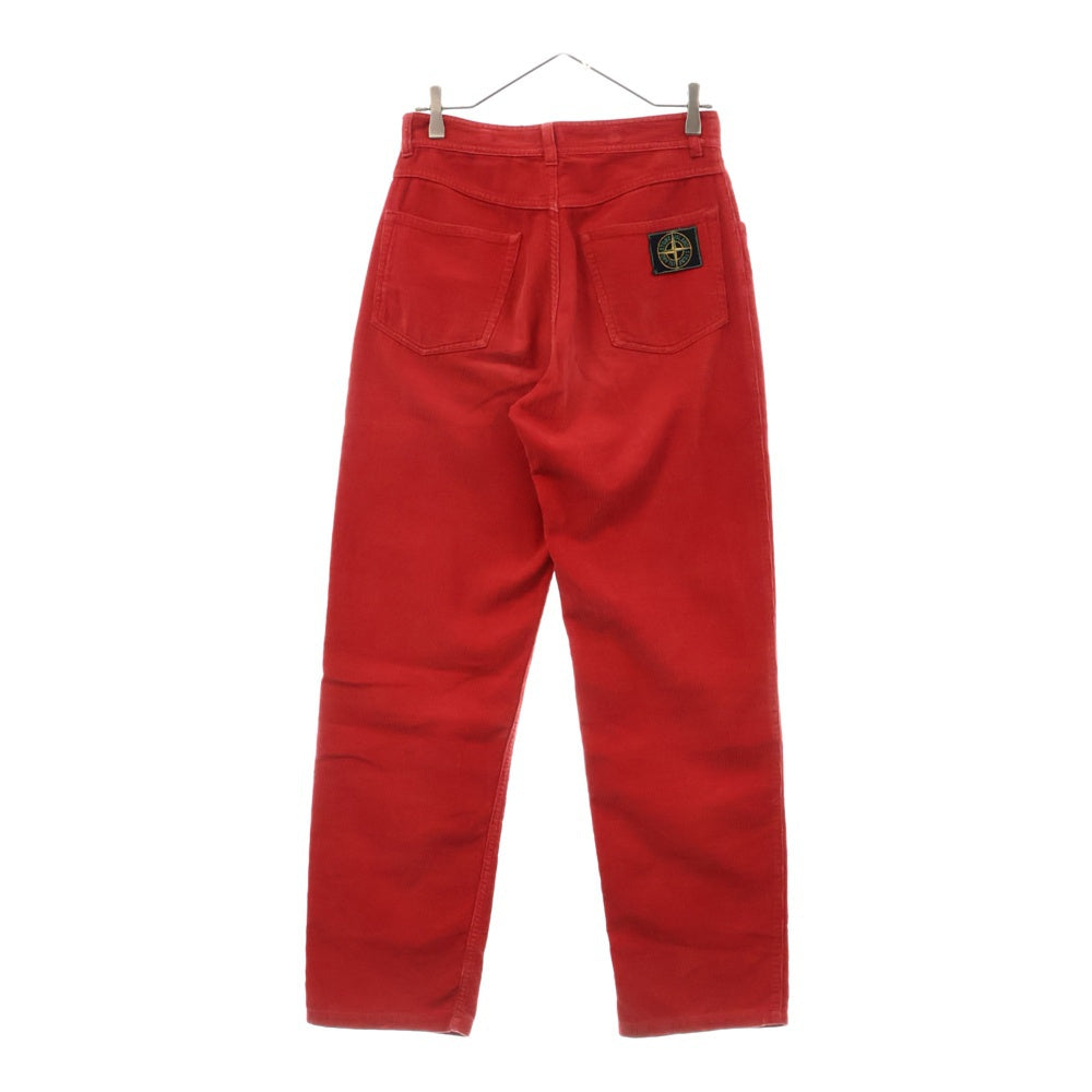 STONE ISLAND(ストーンアイランド) 80s ARCHIVE Green Edge CORDUROY PANTS グリーンエッジ コーデュロイ パンツ レッド