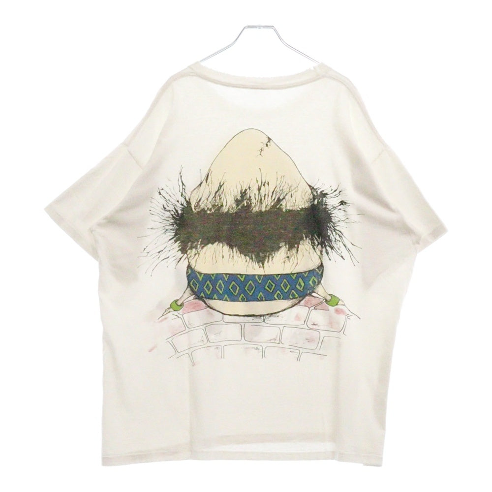 VINTAGE(ヴィンテージ) 90s Alice in Wonderland Humpty Dumpty 不思議の国のアリス ハンプティ・ダンプティ 両面プリント Tシャツ 半袖カットソー ホワイト
