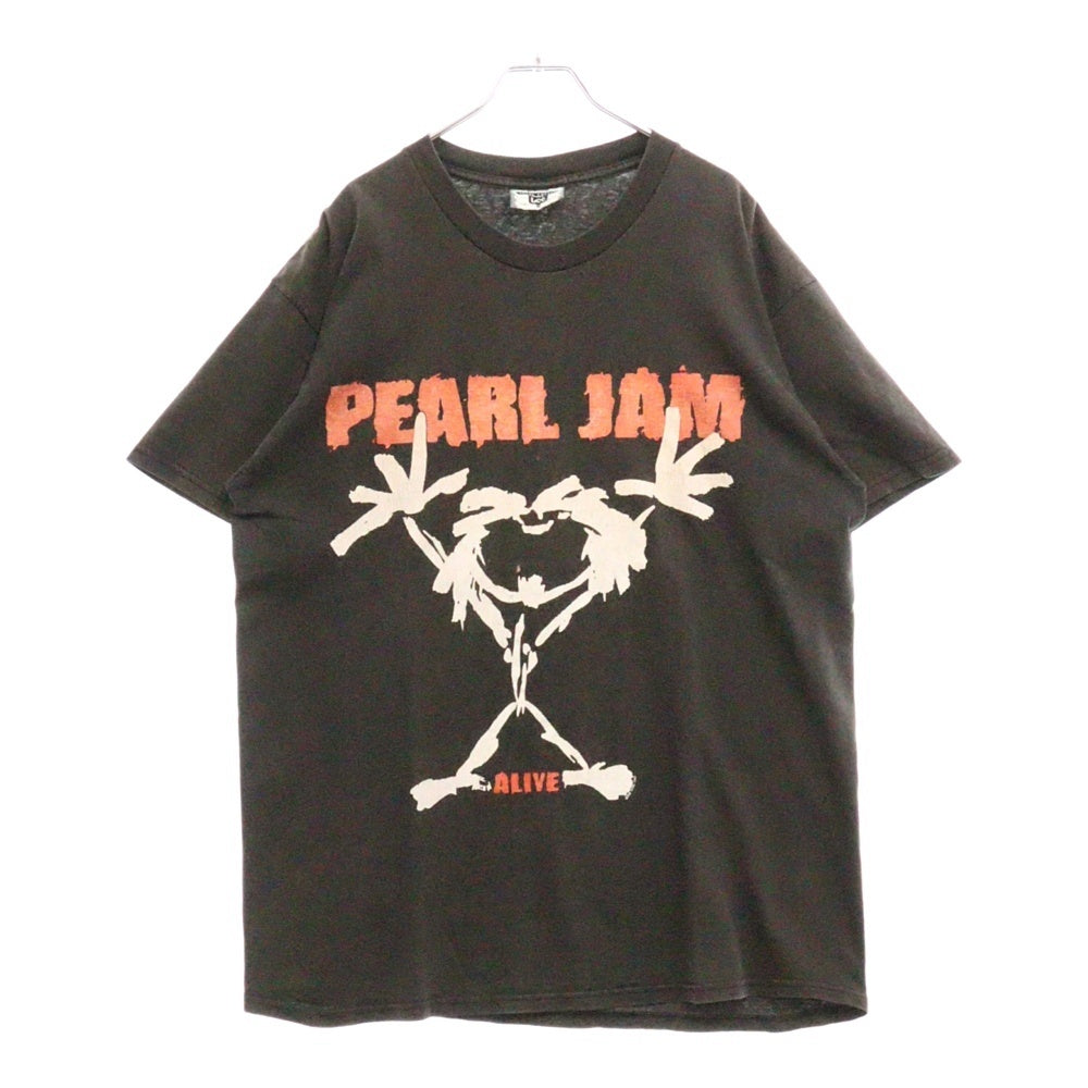 VINTAGE(ヴィンテージ) 90s PEARL JAM ALIVE パールジャム アライブ 両面プリント Tシャツ 半袖カットソー ブラック