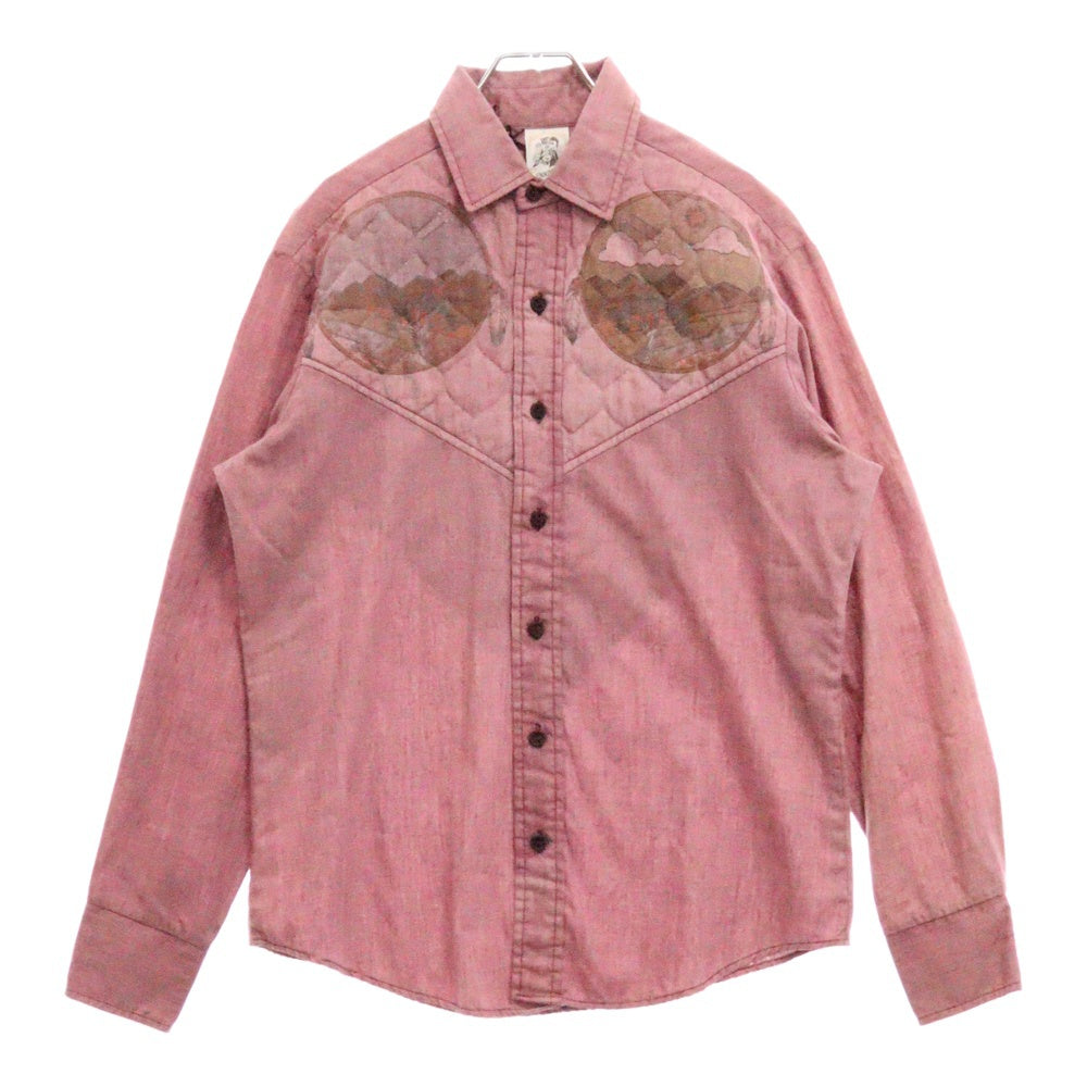 VINTAGE(ヴィンテージ) 70s KENNINGTON キルティング 長袖 シャツ ピンク
