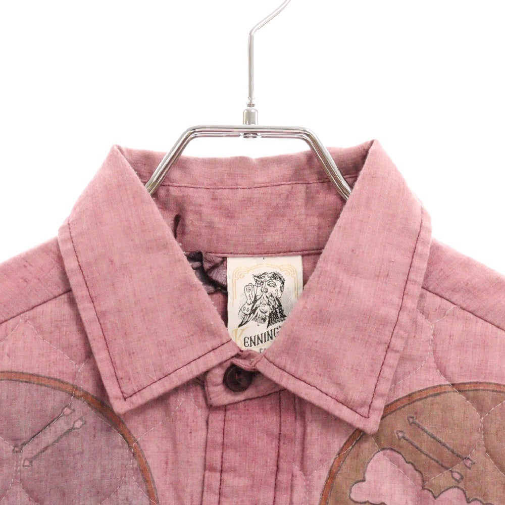 VINTAGE(ヴィンテージ) 70s KENNINGTON キルティング 長袖 シャツ ピンク