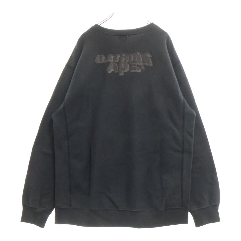 A BATHING APE(アベイシングエイプ) 00-90s PRINT SWEAT 両面プリント スウェット ブラック