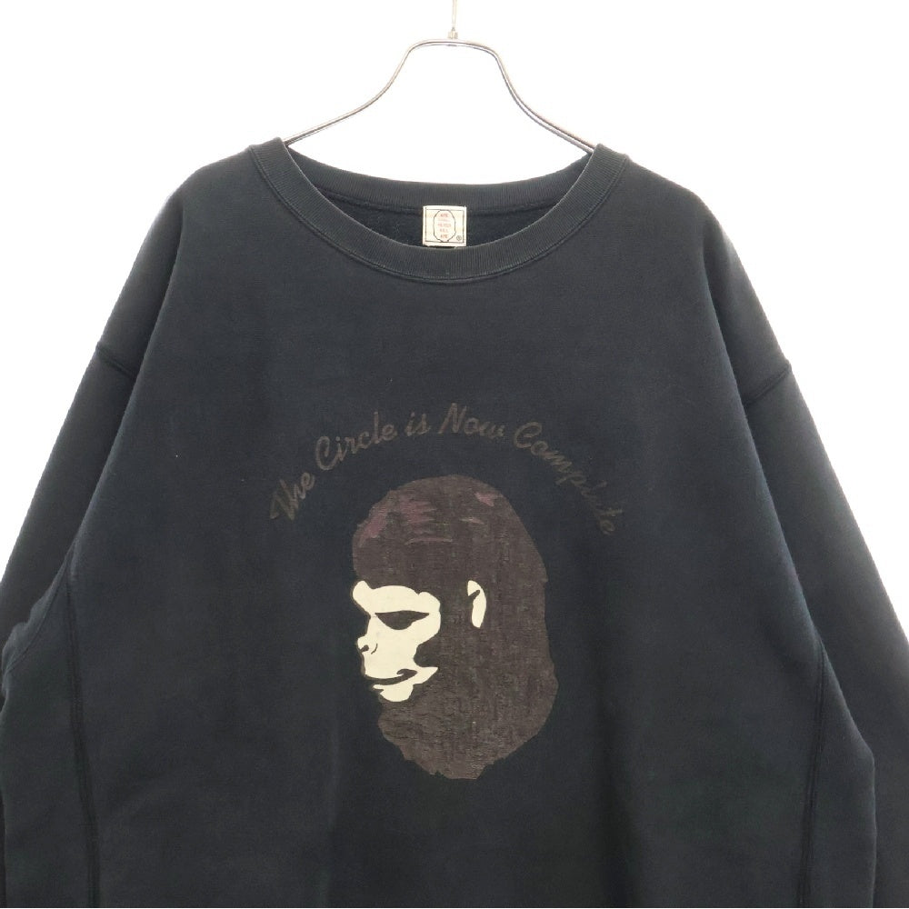 A BATHING APE(アベイシングエイプ) 00-90s PRINT SWEAT 両面プリント スウェット ブラック