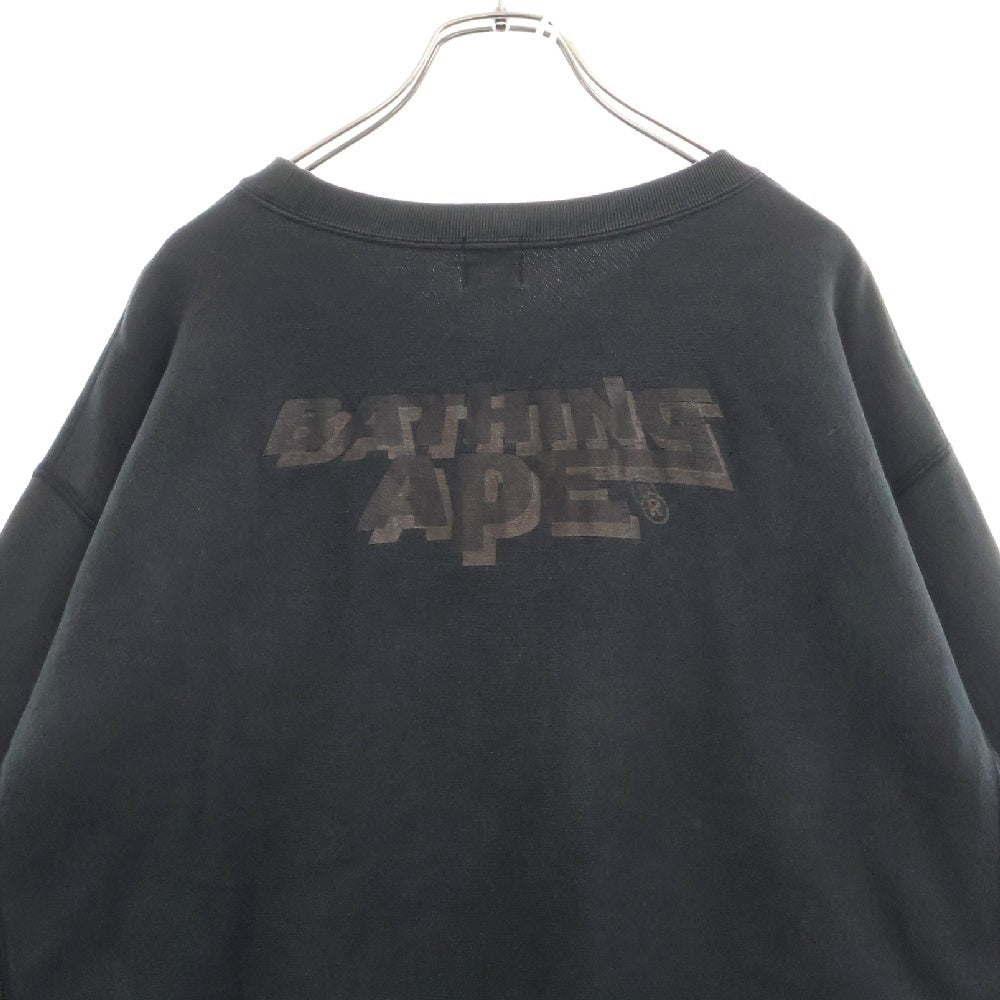 A BATHING APE(アベイシングエイプ) 00-90s PRINT SWEAT 両面プリント スウェット ブラック