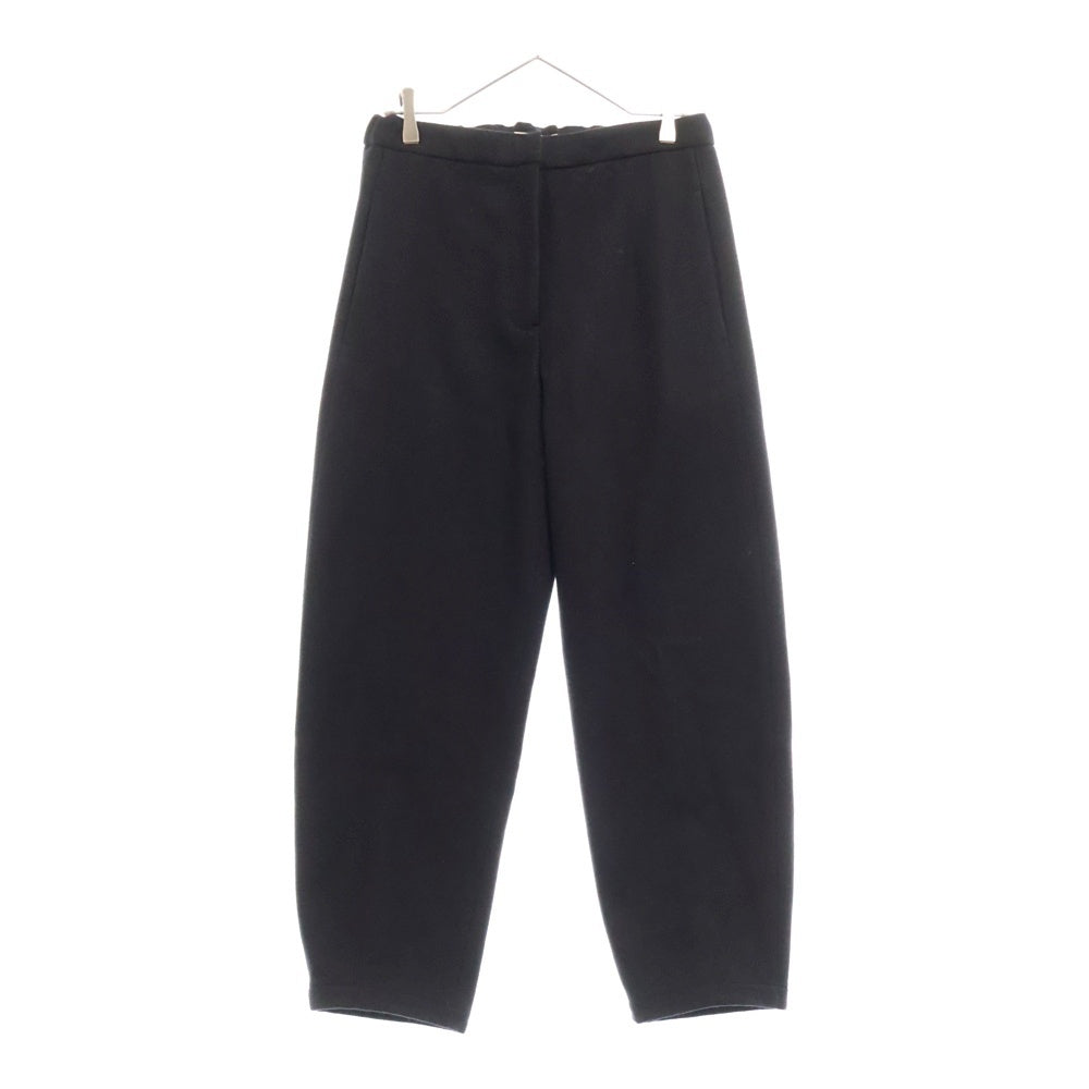 JIL SANDER +(ジルサンダープラス) 24AW Flannel Tapered Trousers ウール フランネル イージー パンツ ブラック J40KA0232 J40182