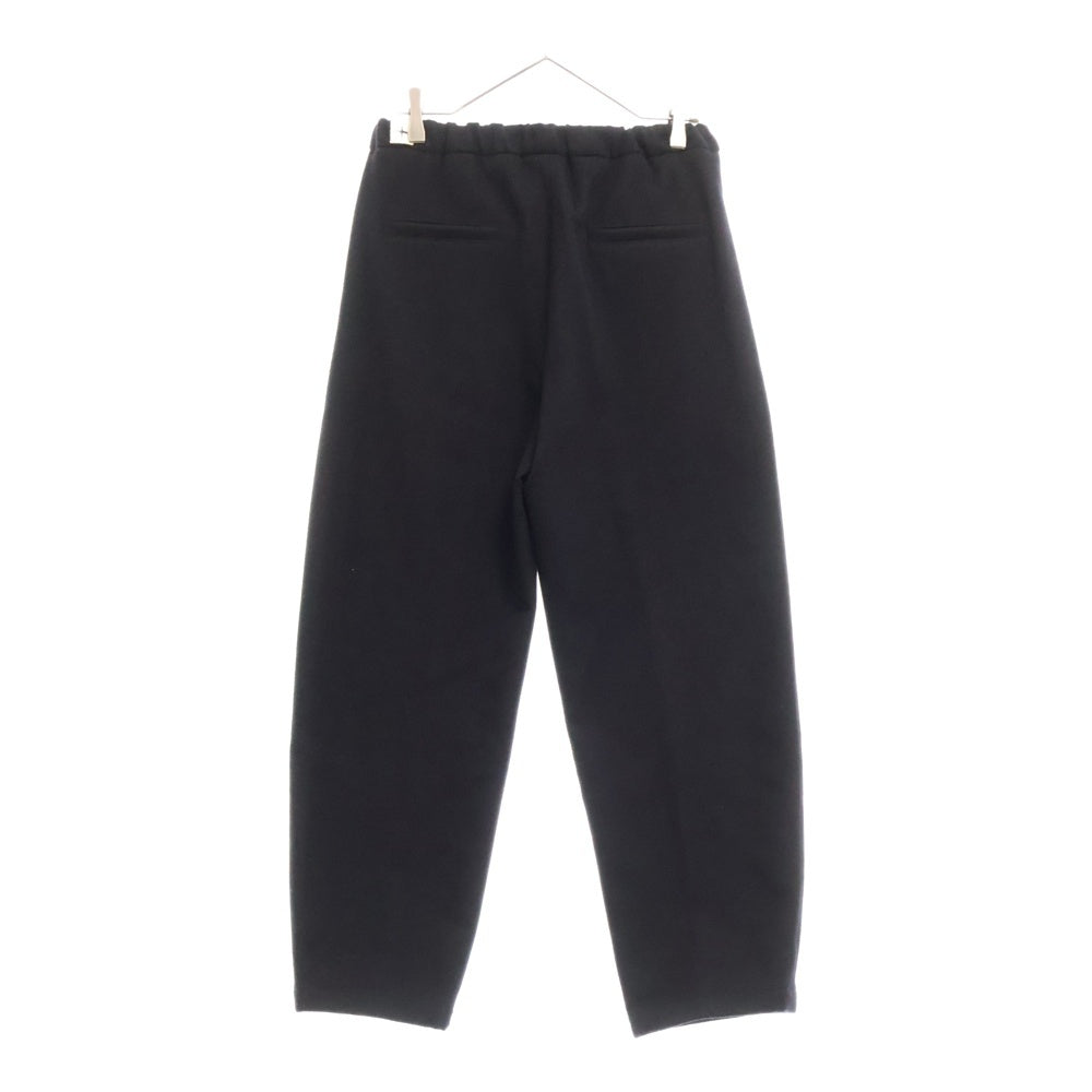 JIL SANDER +(ジルサンダープラス) 24AW Flannel Tapered Trousers ウール フランネル イージー パンツ ブラック J40KA0232 J40182