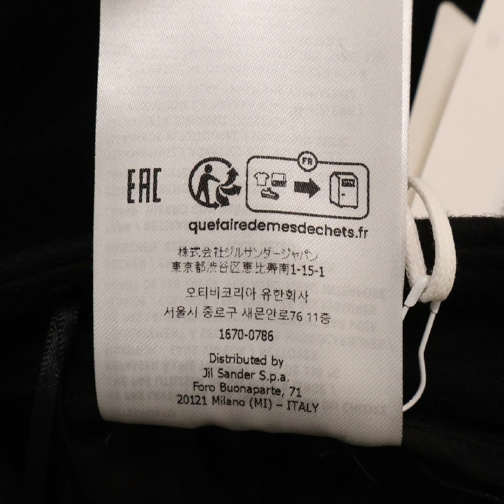 JIL SANDER +(ジルサンダープラス) 24AW Flannel Tapered Trousers ウール フランネル イージー パンツ ブラック J40KA0232 J40182
