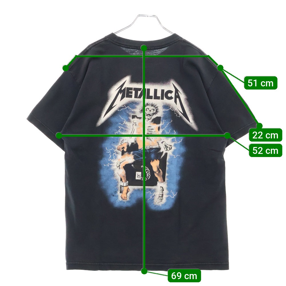 VINTAGE(ヴィンテージ) 90s METALLICA KILL'EM ALL TENNESSEE RIVER メタリカ 両面プリント 半袖Tシャツ カットソー ブラック