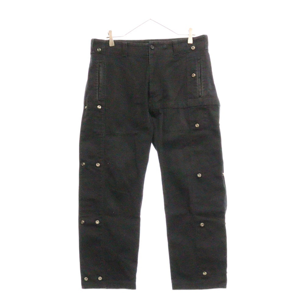 Y's for men(ワイズフォーメン) SIDE SNAP COTTON TWILL PANTS サイドスナップ コットンツイル サイズ切替 パンツ ブラック YJ-P19-046
