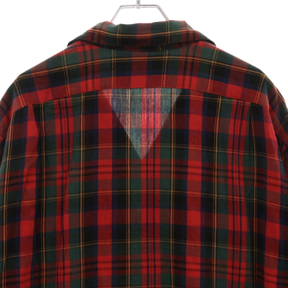 POLO RALPH LAUREN(ポロラルフローレン) RAYON オープンカラー チェック 長袖 シャツ レッド