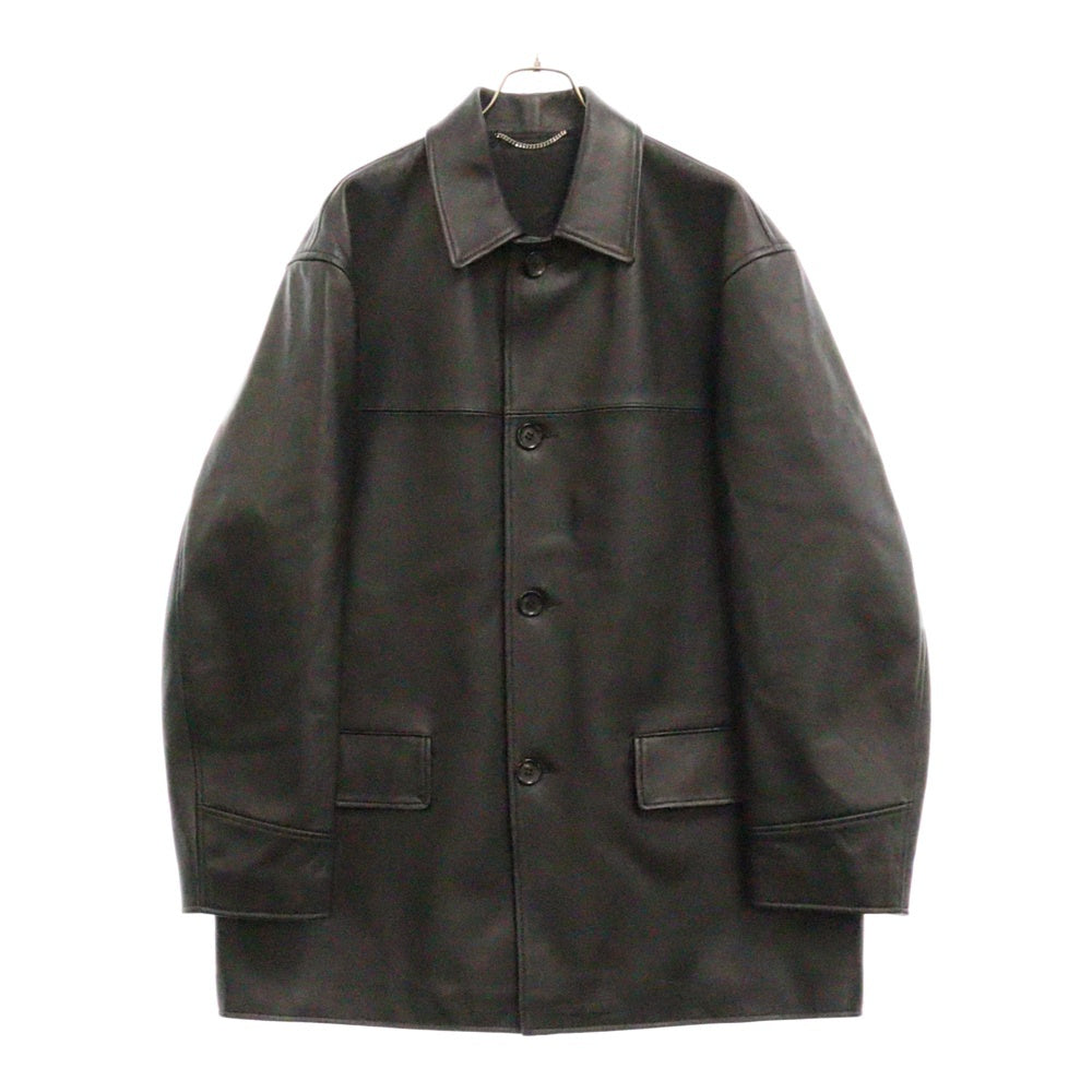 WACKO MARIA(ワコマリア) LEATHER COAT レザーカーコート レザーコート シープスキン ブラック