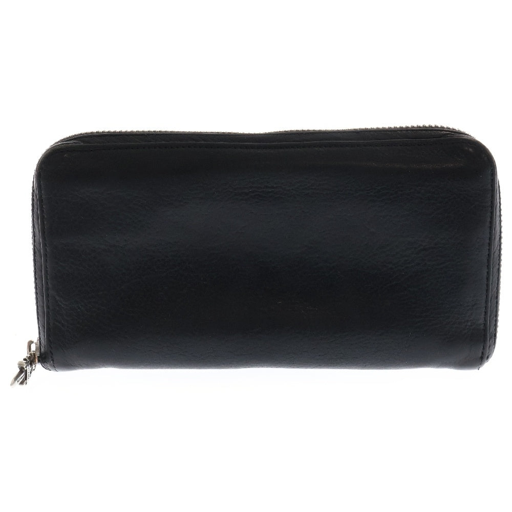 CHROME HEARTS(クロムハーツ) REC F ZIP PLANE プレーン ラウンドジップレザーウォレット 財布 ブラック BCA370