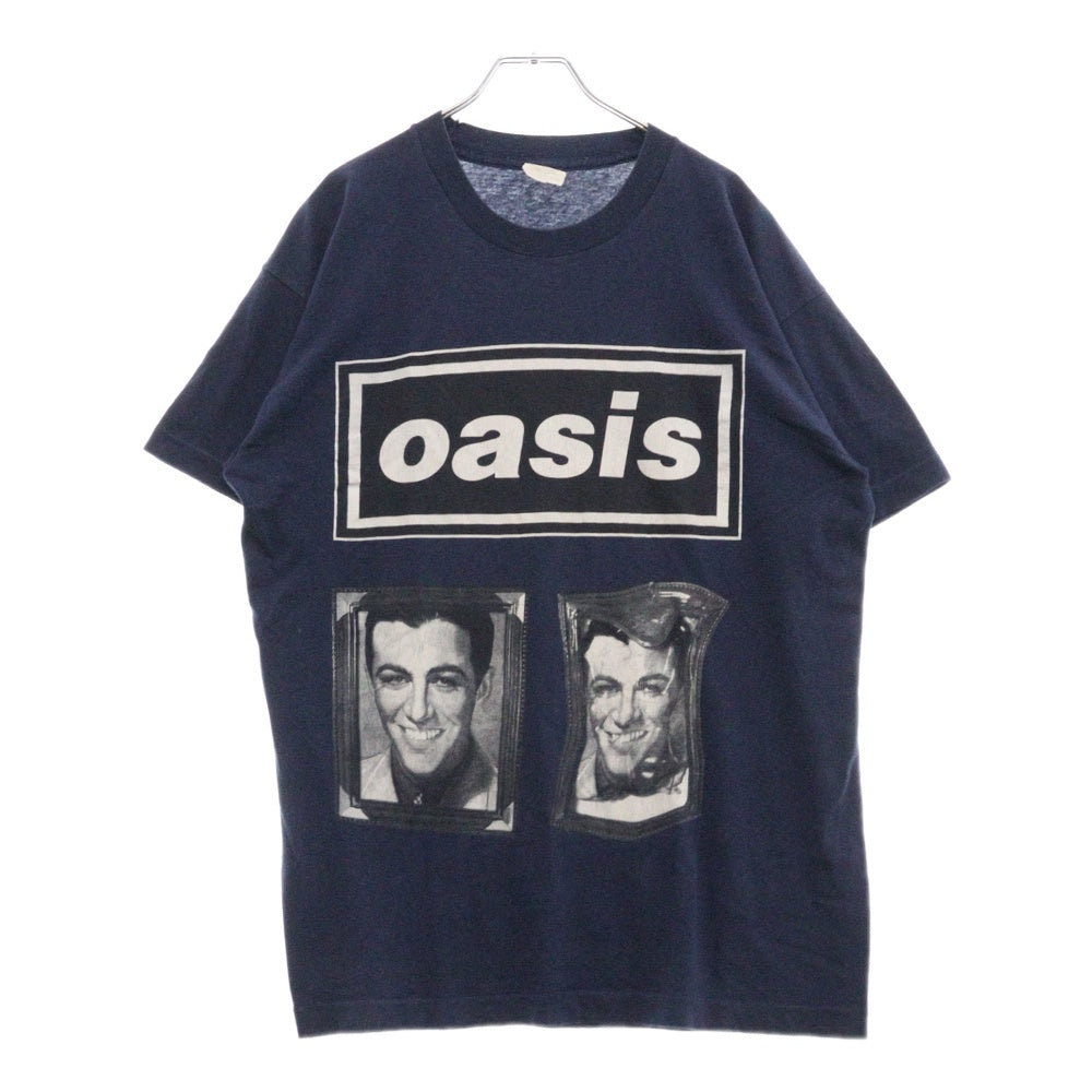 VINTAGE(ヴィンテージ) 90S OASIS SHAKERMAKER BRITPOP TOUR CONCERT TEE オアシス フロントプリント半袖Tシャツ カットソー ネイビー