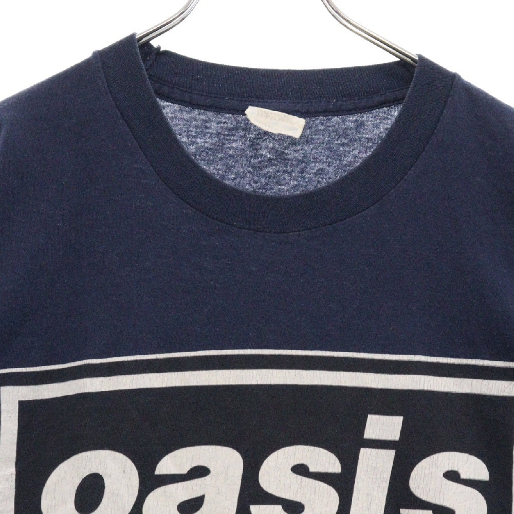 VINTAGE(ヴィンテージ) 90S OASIS SHAKERMAKER BRITPOP TOUR CONCERT TEE オアシス フロントプリント半袖Tシャツ カットソー ネイビー