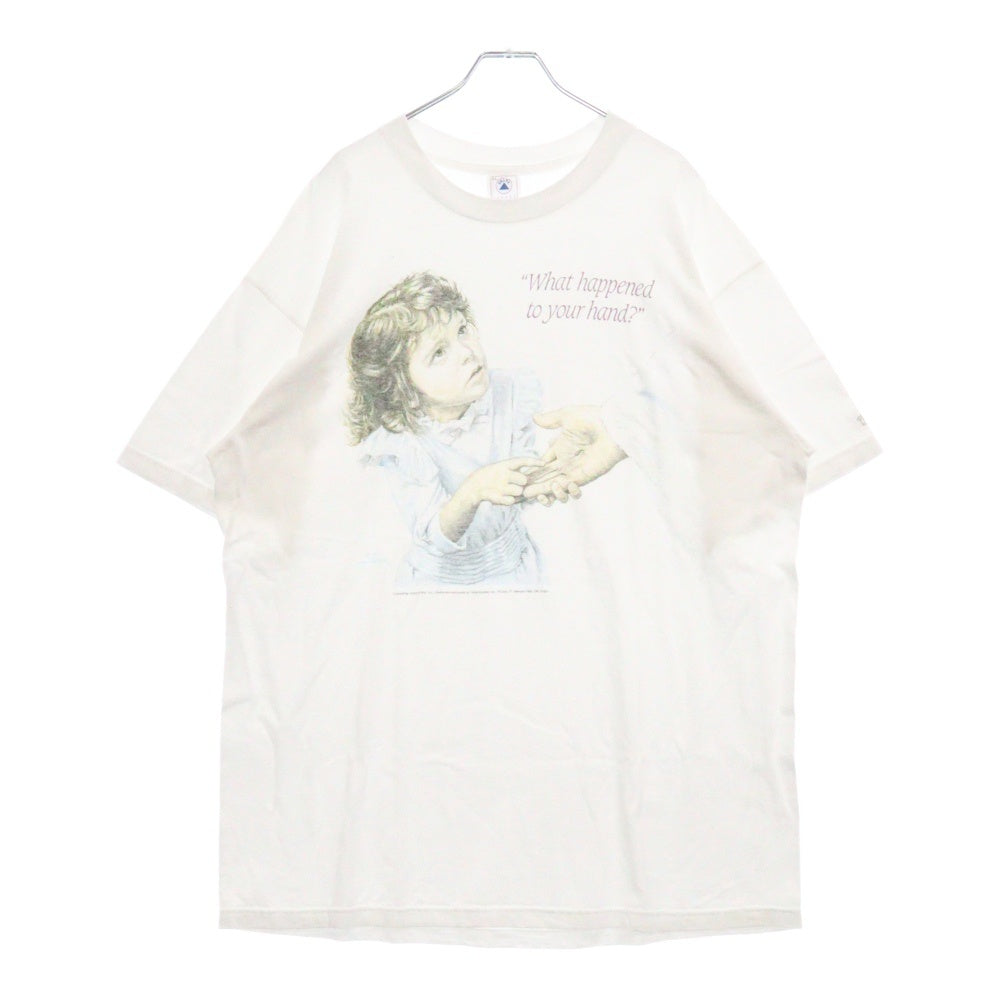 VINTAGE(ヴィンテージ) 90s JESUS What happened to your hand ジーザス フロント プリント Tシャツ 半袖カットソー ホワイト
