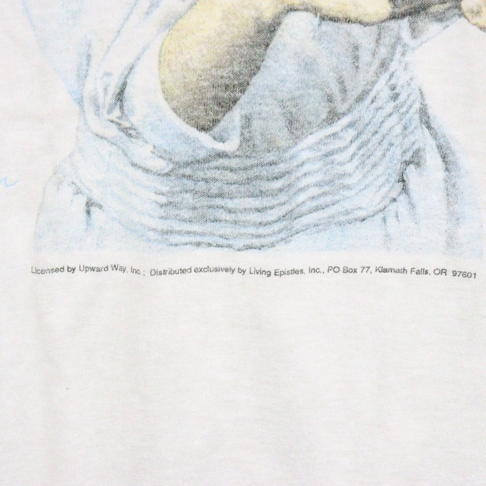 VINTAGE(ヴィンテージ) 90s JESUS What happened to your hand ジーザス フロント プリント Tシャツ 半袖カットソー ホワイト