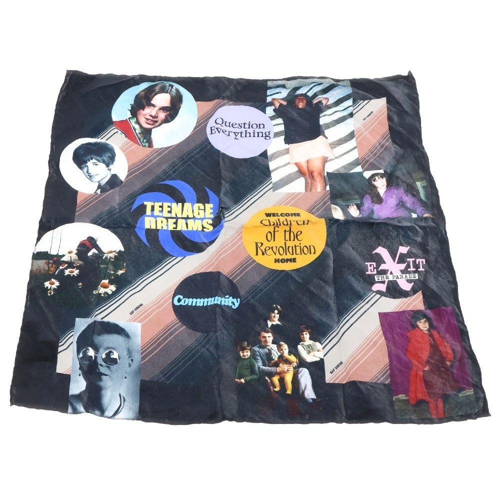 RAF SIMONS(ラフシモンズ) 21SS SILK SCARF MULTI PRINT シルク スカーフ マルチ プリント マルチカラー