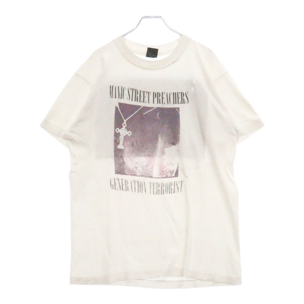 VINTAGE(ヴィンテージ) 90s MANIC STREET PREACHERS GENERATION TERRORIST マニックストリートプリーチャーズ 両面プリント Tシャツ 半袖カットソー ホワイト