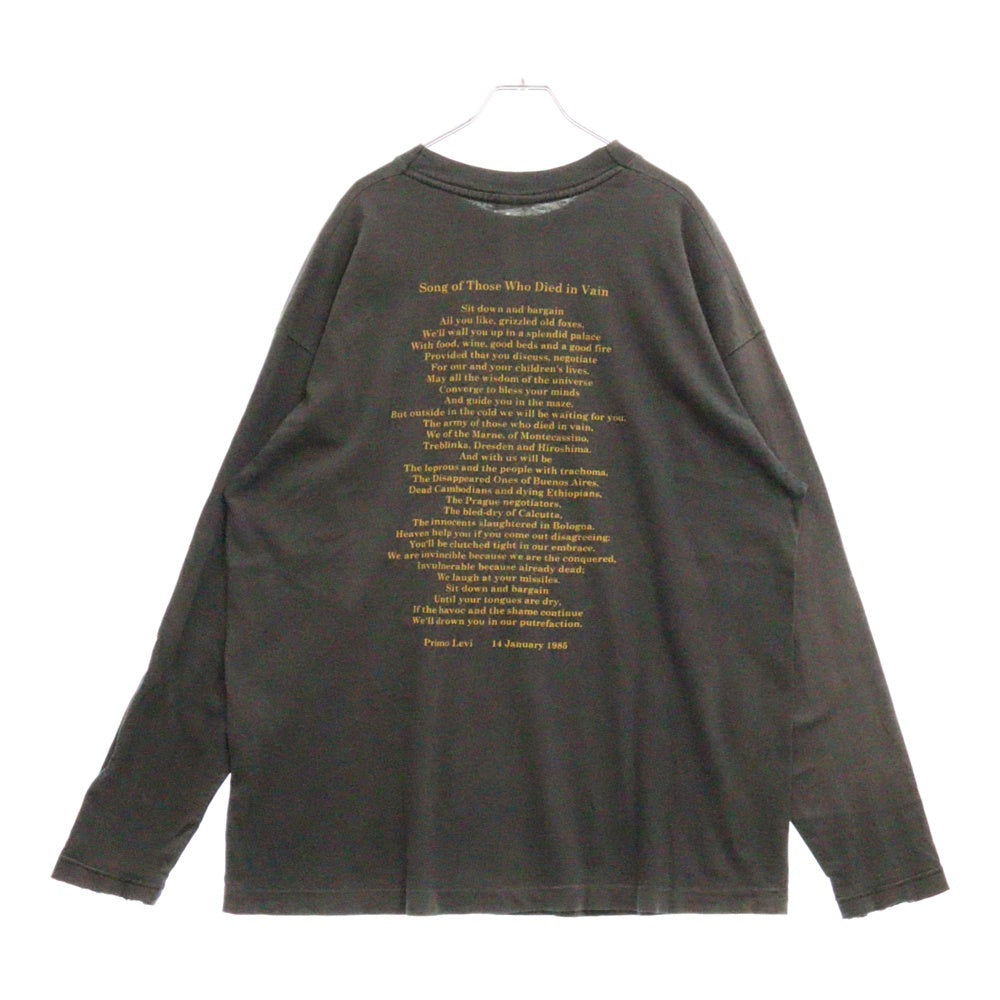 VINTAGE(ヴィンテージ) 90s MANIC STREET PREACHERS Gold Against The Soul マニックストリートプリーチャーズ 両面プリント Tシャツ 長袖カットソー ブラック