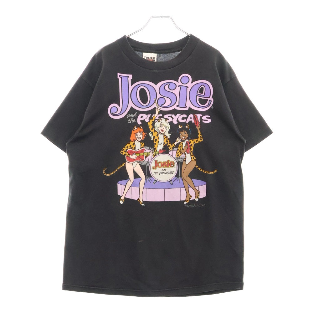 VINTAGE(ヴィンテージ) 90s JOSIE AND THE PUSSYCATS プッシーキャッツ フロントプリント Tシャツ 半袖カットソー ブラック