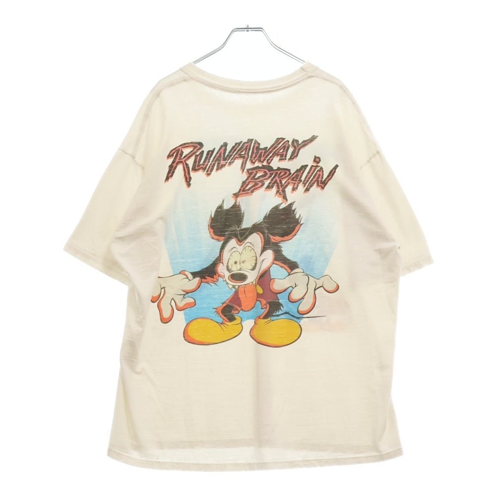 VINTAGE(ヴィンテージ) 90s Mickey Mouse Runaway Brain ランナウェイブレイン 両面プリント 半袖Tシャツ