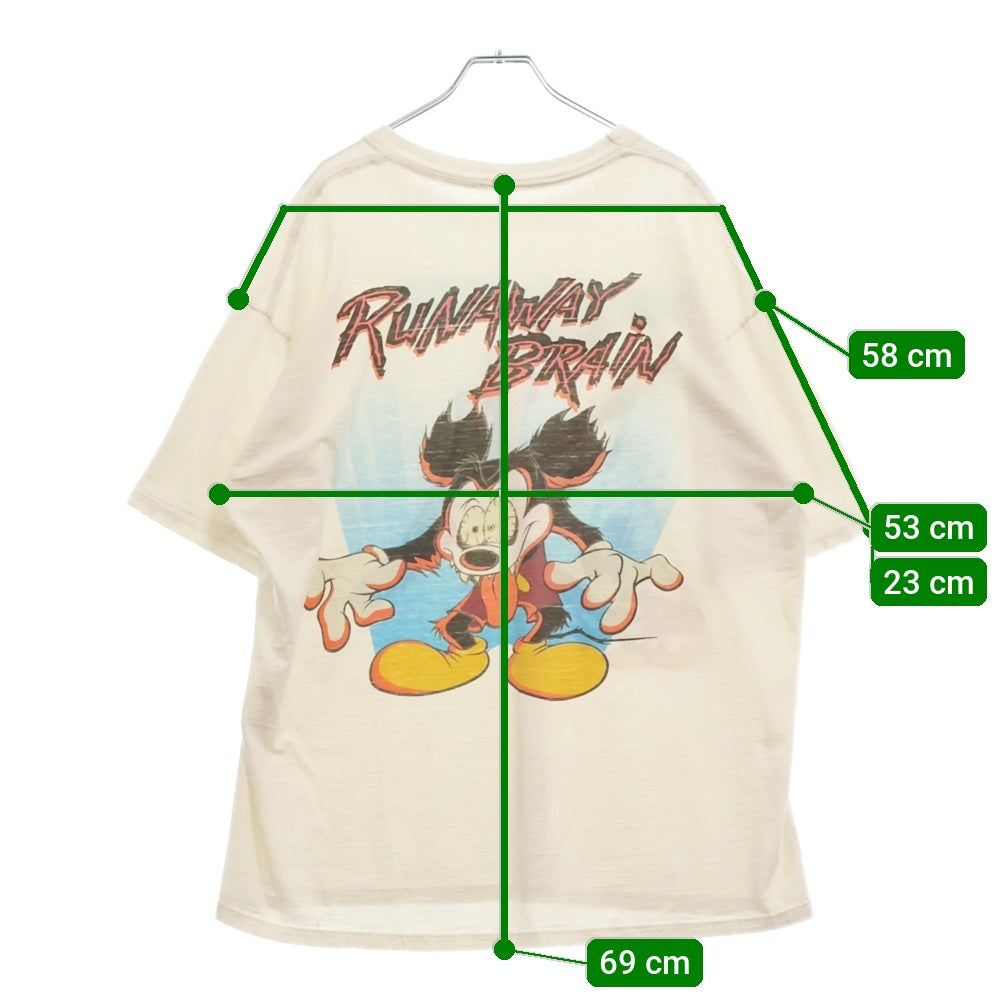 VINTAGE(ヴィンテージ) 90s Mickey Mouse Runaway Brain ランナウェイブレイン 両面プリント 半袖Tシャツ