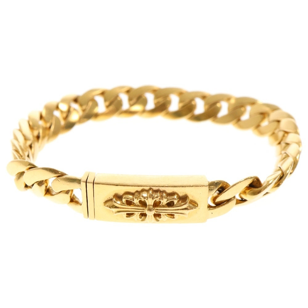 CHROME HEARTS(クロムハーツ) 22K ID BBY FLRL CRS ベイビーIDフローラルクロス ゴールドブレスレット 24LINK