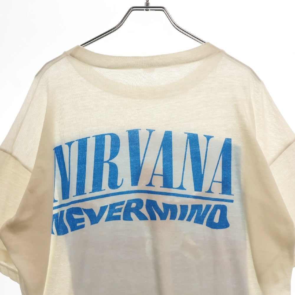 VINTAGE(ヴィンテージ) 90S NIRVANA NEVERMIND BOOTLEG ニルヴァーナ ネバーマインド ブートレグ プリント 半袖Tシャツ ホワイト