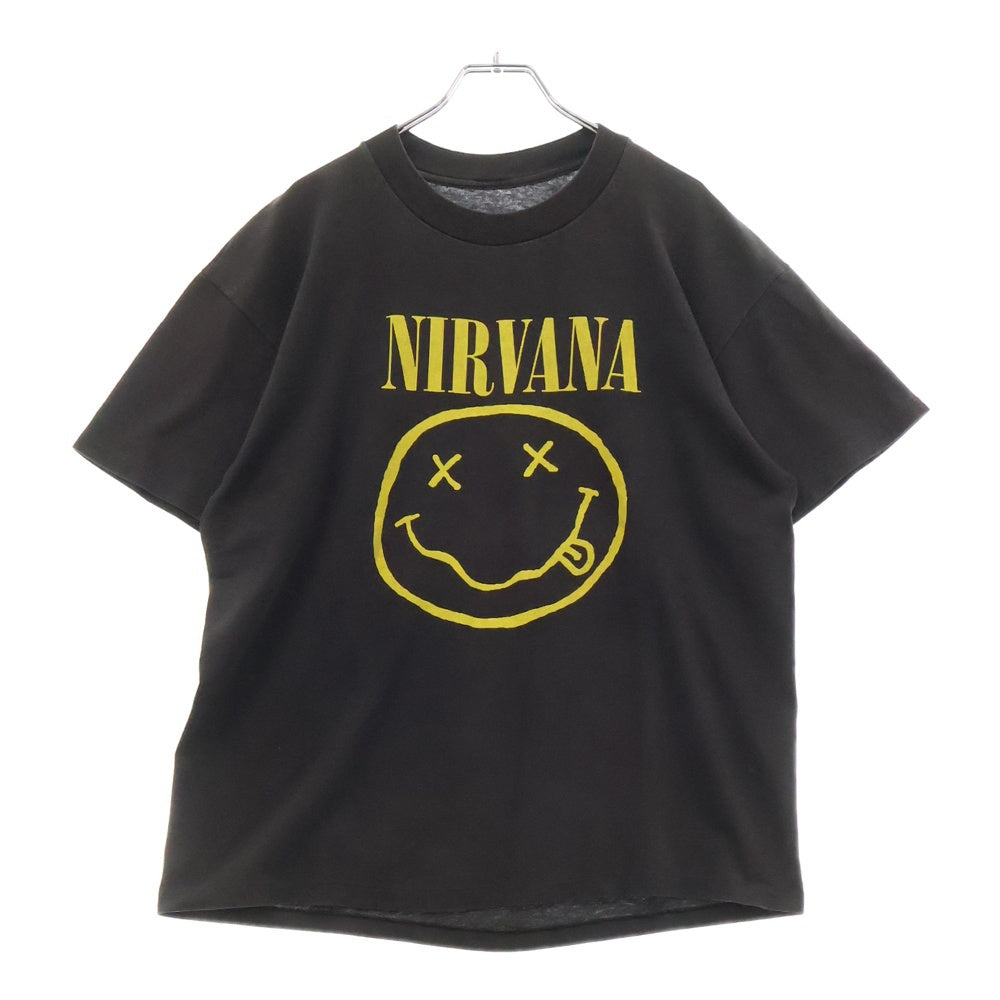 VINTAGE(ヴィンテージ) 90s NIRVANA SMILE ニルヴァーナ スマイル Tシャツ 半袖カットソー ブラック