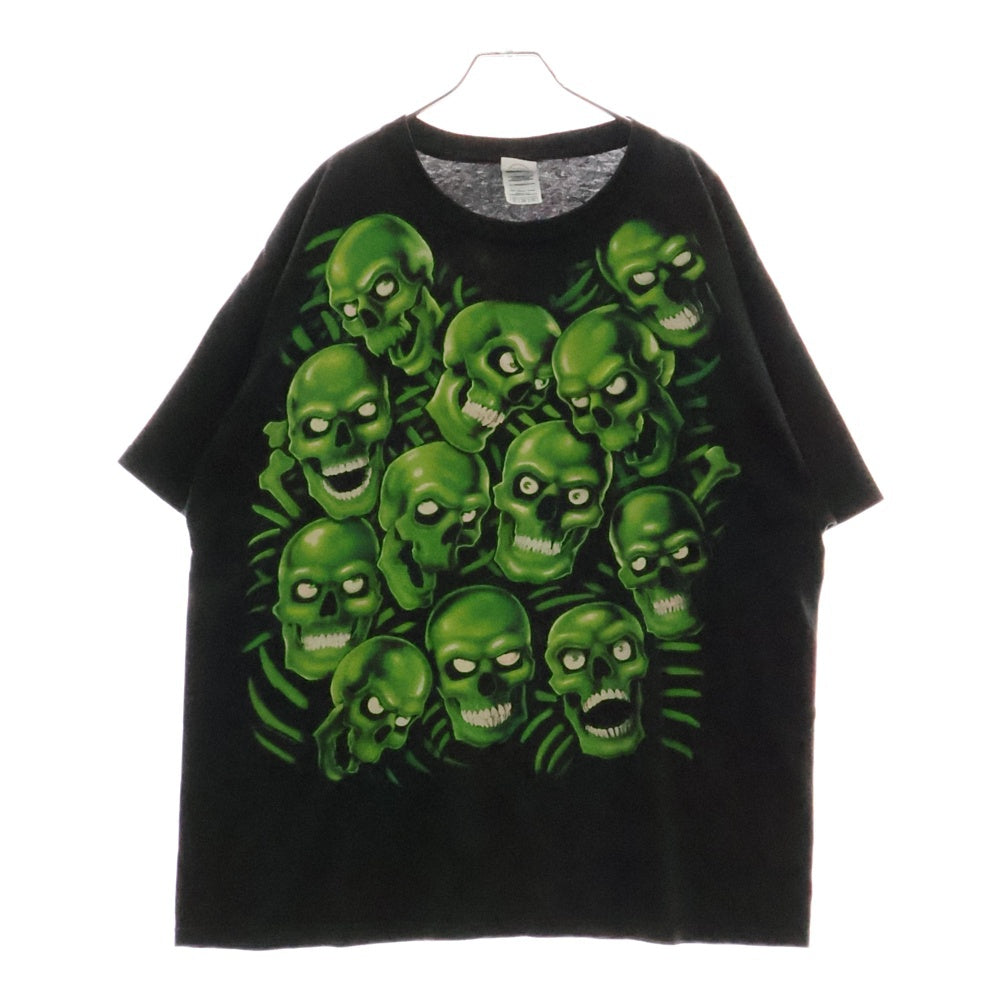 VINTAGE(ヴィンテージ) 00s LIQUID BLUE 2001 SKULL PILE リキッドブルー スカルパイル Tシャツ 半袖カットソー ブラック