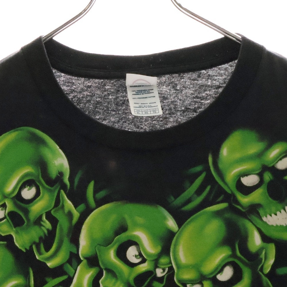 VINTAGE(ヴィンテージ) 00s LIQUID BLUE 2001 SKULL PILE リキッドブルー スカルパイル Tシャツ 半袖カットソー ブラック