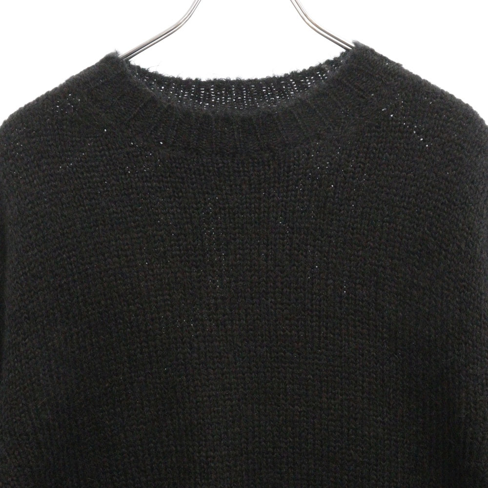 JIL SANDER(ジルサンダー) 24AW ALPACA MERINO WOOL KNITS Sweater J22GP0132 J14628 アルパカ メリノウール ニット セータースウェット ブラック