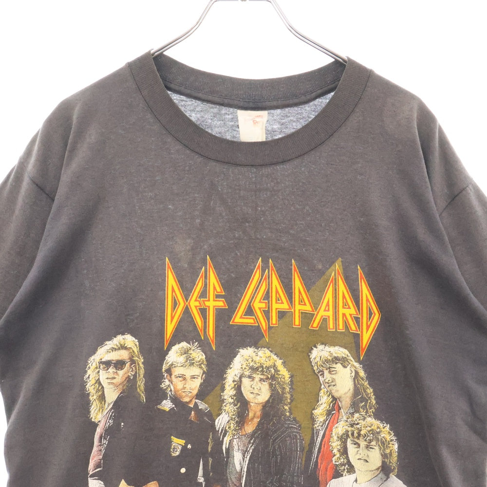 VINTAGE(ヴィンテージ) 80s DEF LEPPARD 1987-88 デフパレード Tシャツ 半袖カットソー ブラック