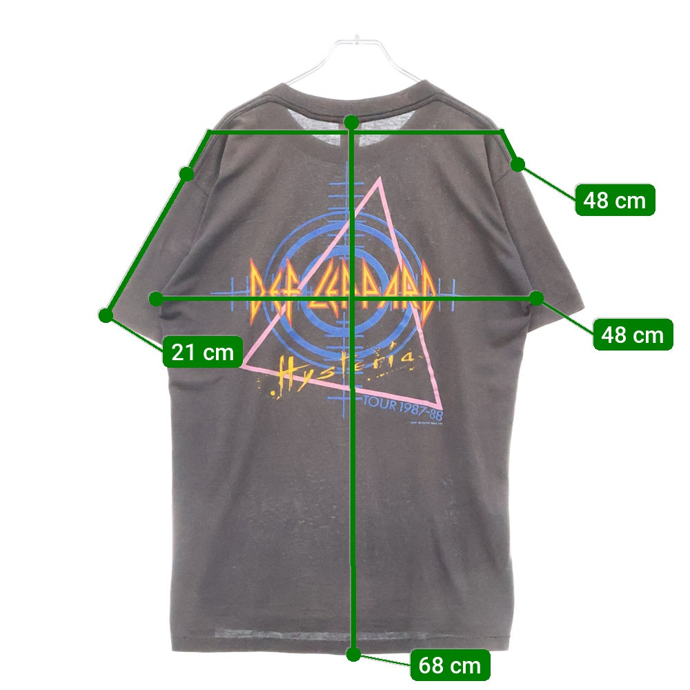 VINTAGE(ヴィンテージ) 80s DEF LEPPARD 1987-88 デフパレード Tシャツ 半袖カットソー ブラック