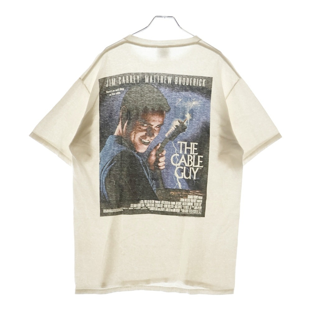 VINTAGE(ヴィンテージ) 90S The Cable Guy Jim Carey Get Wired 1996 Film Promo ジムキャリー 両面プリント 半袖Tシャツ ホワイト
