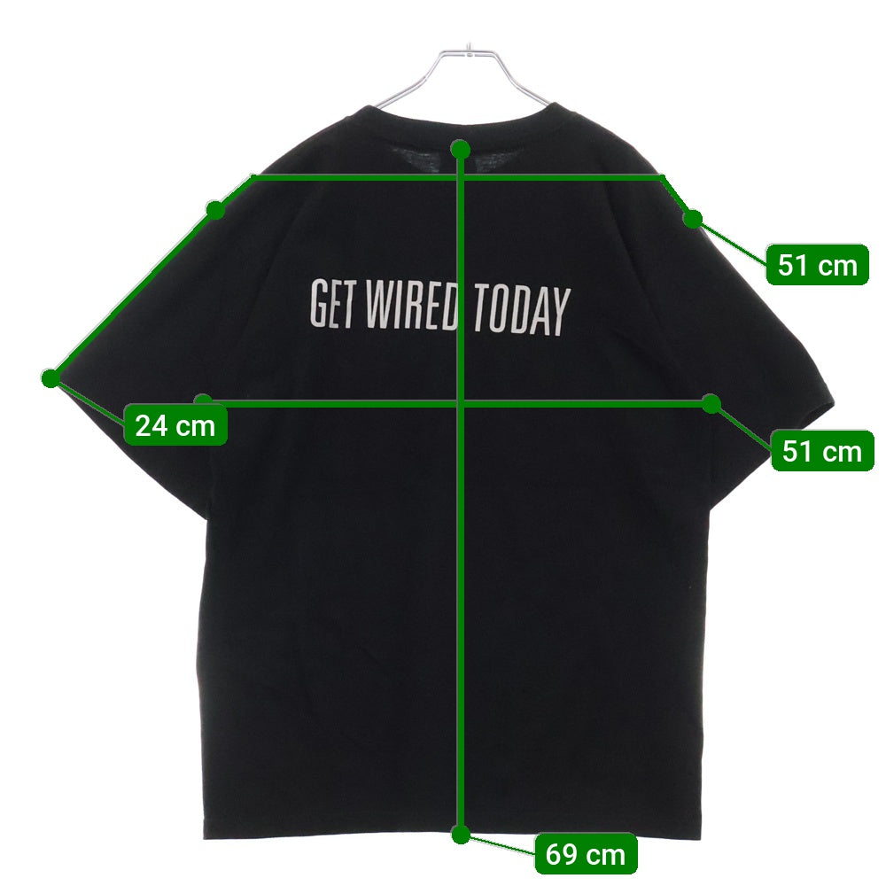 VINTAGE(ヴィンテージ) 90S The Cable Guy Jim Carey GET WIRED TODAY 1996 ジムキャリー 両面プリント 半袖Tシャツ ブラック