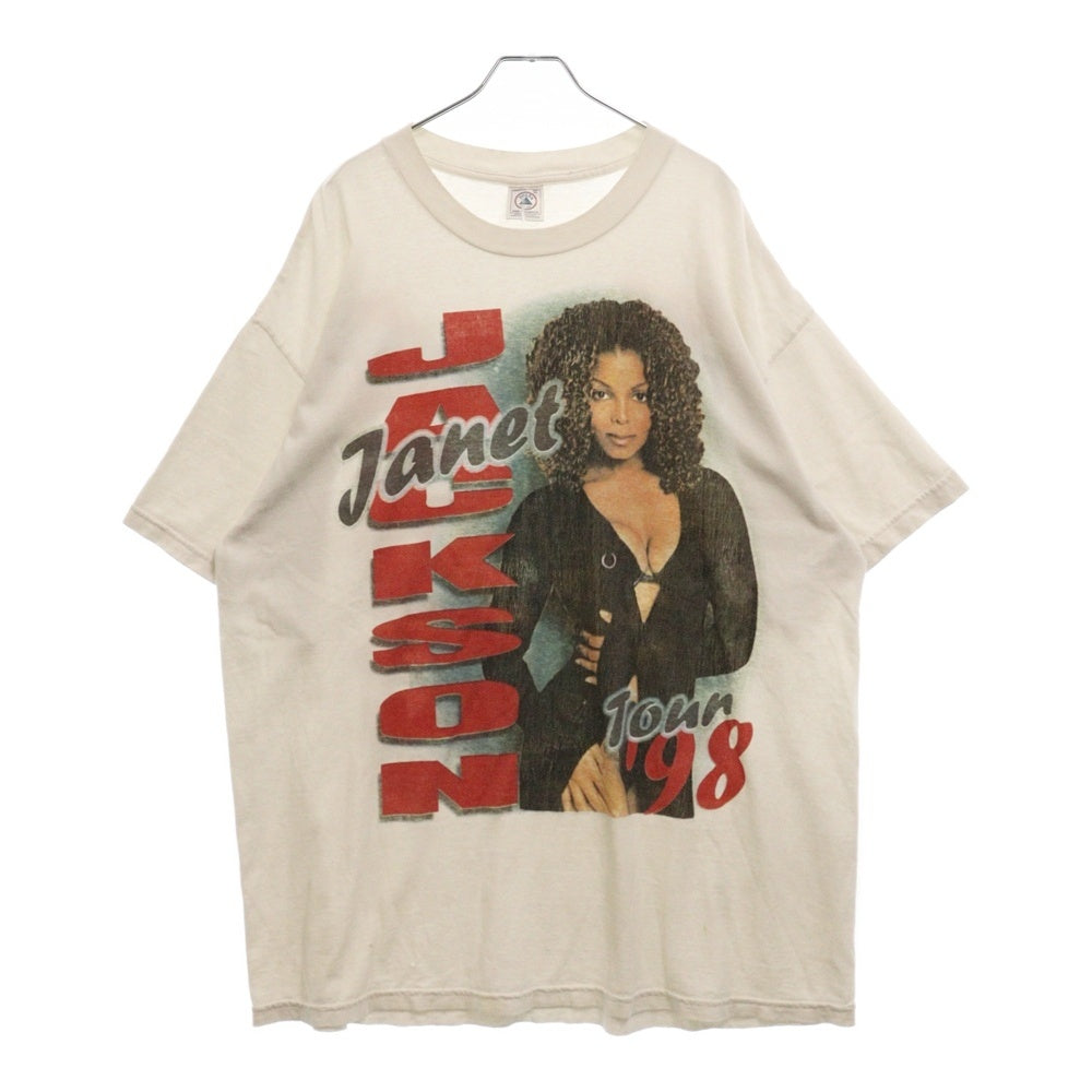 VINTAGE(ヴィンテージ) 90s Janet Jackson TEE ジャネットジャクソン 両面プリント半袖Tシャツ カットソー ホワイト