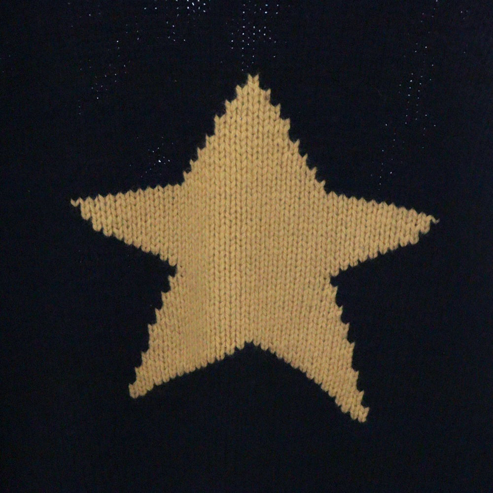 POLO RALPH LAUREN(ポロラルフローレン) 90s ONE STAR HAND KNIT ワンスター ハンドニット ネイビー