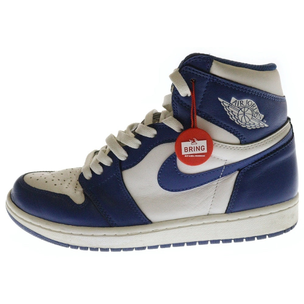 NIKE(ナイキ) AIR JORDAN 1 RETRO HIGH OG STORM BLUE 555088-127 エアジョーダン1 ストームブルー ハイカットスニーカー ブルー/ホワイト US8.5/26.5cm