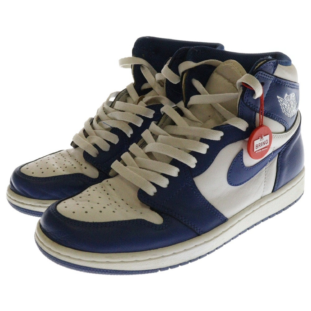 NIKE(ナイキ) AIR JORDAN 1 RETRO HIGH OG STORM BLUE 555088-127 エアジョーダン1 ストームブルー ハイカットスニーカー ブルー/ホワイト US8.5/26.5cm