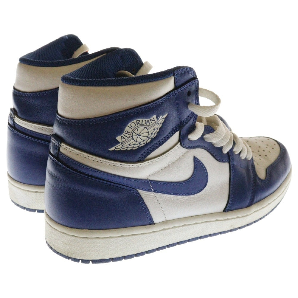 NIKE(ナイキ) AIR JORDAN 1 RETRO HIGH OG STORM BLUE 555088-127 エアジョーダン1 ストームブルー ハイカットスニーカー ブルー/ホワイト US8.5/26.5cm