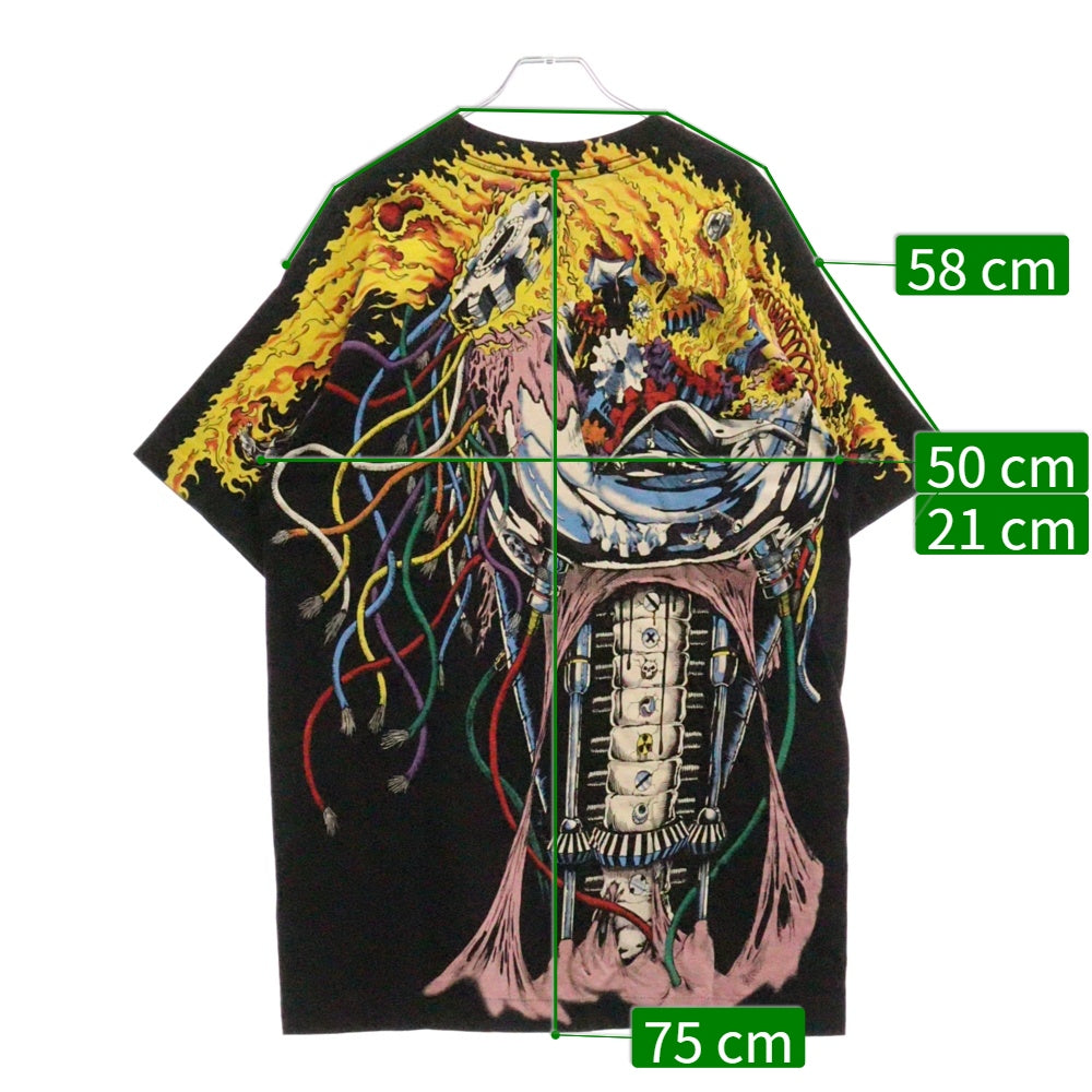 VINTAGE(ヴィンテージ) 90s Marvel Wolverine X-Men Overload Weapon AOP WOLVERINE LIQUID BLUE リキッドブルー ウルヴァリン オーバープリント 半袖Tシャツ ブラック