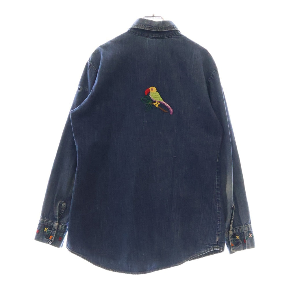 Levi's(リーバイス) 70s VINTAGE DENIM SHIRT スモールe 刺繍デニム長袖シャツ インディゴ